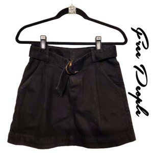 Free People Jade Belted Black Ash Mini Skirt. Size 24